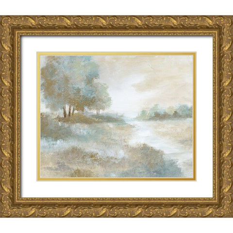 Ethereal Magic Gold Ornate Wood Framed Art Print with Double Matting by Nan