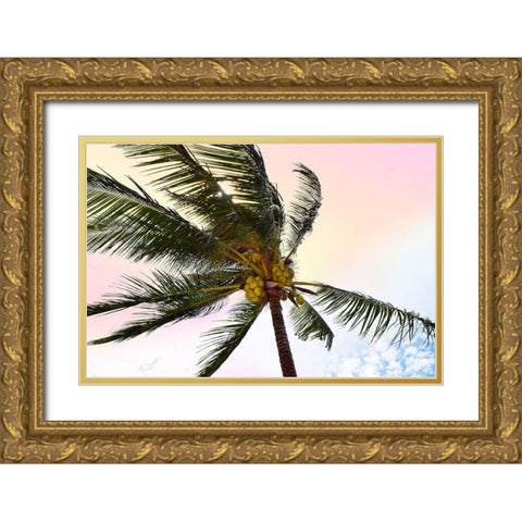 Palm Breeze Gold Ornate Wood Framed Art Print with Double Matting by Carpentieri, Natalie