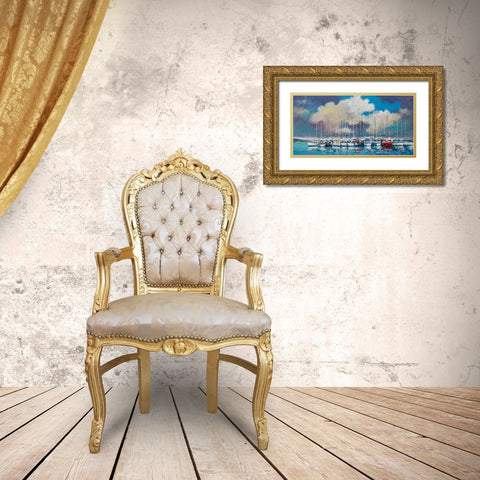 Harbour Gold Ornate Wood Framed Art Print with Double Matting by Orme, E. Anthony