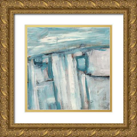 Acqua II Gold Ornate Wood Framed Art Print with Double Matting by Pattinian, Merri