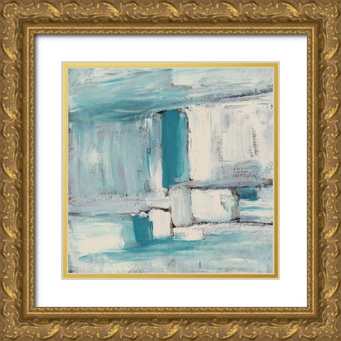 Acqua III Gold Ornate Wood Framed Art Print with Double Matting by Pattinian, Merri