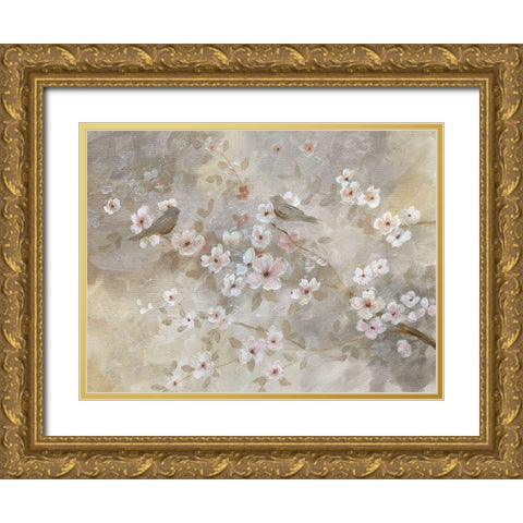 Early Spring Gold Ornate Wood Framed Art Print with Double Matting by Nan