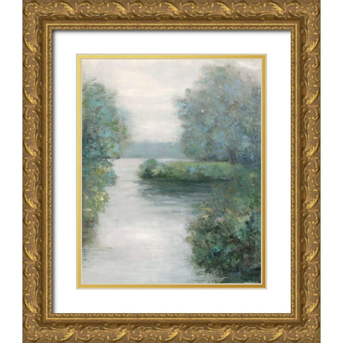 Secret Cove Gold Ornate Wood Framed Art Print with Double Matting by Swatland, Sally