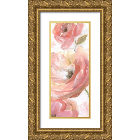 Blooming Coral I Gold Ornate Wood Framed Art Print with Double Matting by Nan