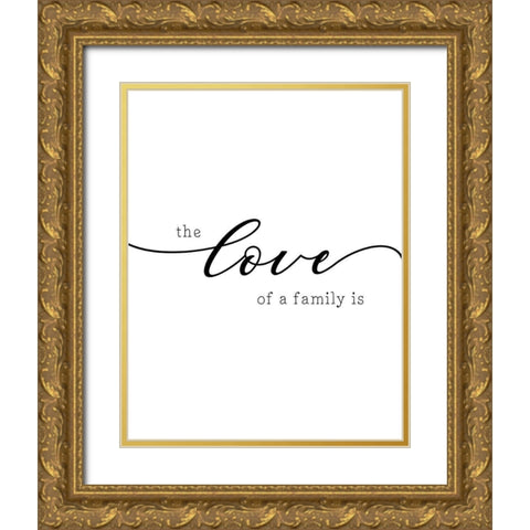 Love of a Family Gold Ornate Wood Framed Art Print with Double Matting by CAD Designs