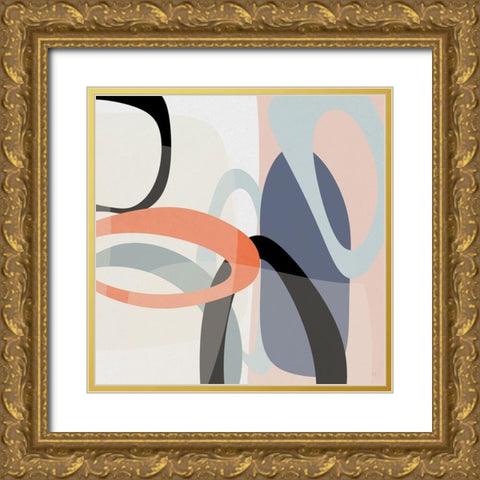 Floating On Silk II Gold Ornate Wood Framed Art Print with Double Matting by Jill, Susan