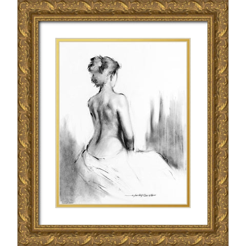 Soft Silhouette I Gold Ornate Wood Framed Art Print with Double Matting by Orme, E. Anthony