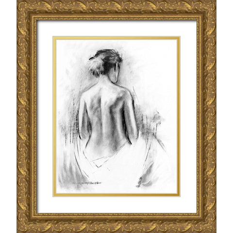 Soft Silhouette III Gold Ornate Wood Framed Art Print with Double Matting by Orme, E. Anthony