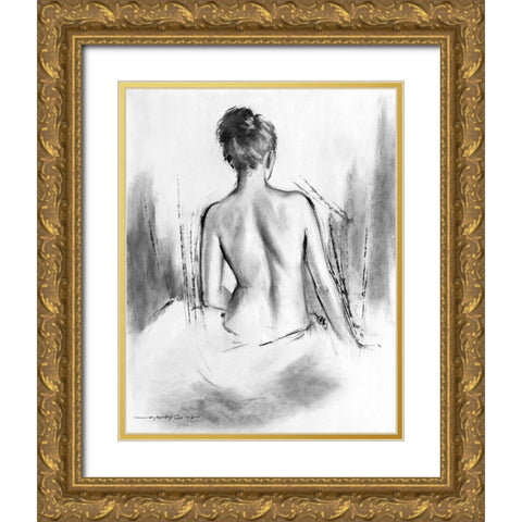 Soft Silhouette VI Gold Ornate Wood Framed Art Print with Double Matting by Orme, E. Anthony
