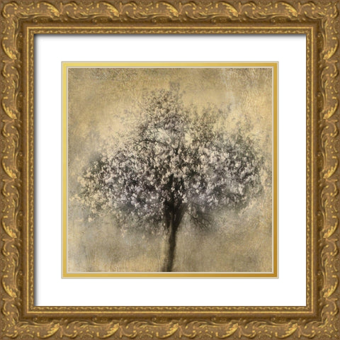 Gold Blossoms Gold Ornate Wood Framed Art Print with Double Matting by Weisz, Irene