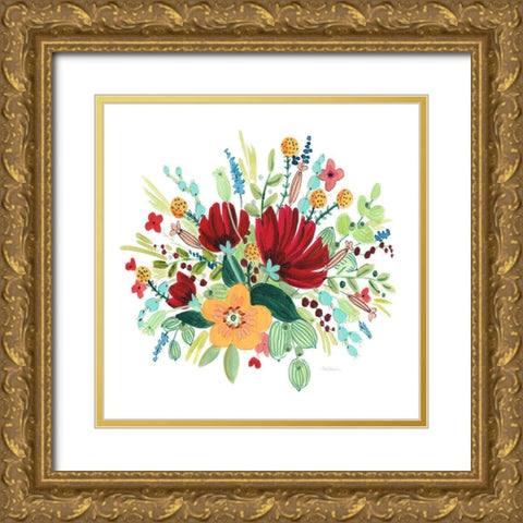 May Flowers I Gold Ornate Wood Framed Art Print with Double Matting by Robinson, Carol
