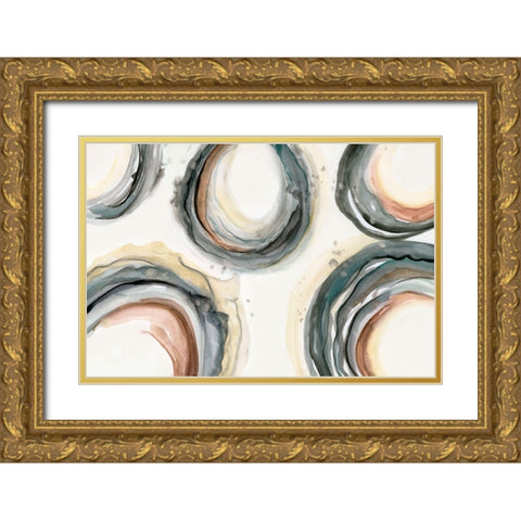 Elasticity Gold Ornate Wood Framed Art Print with Double Matting by Nan