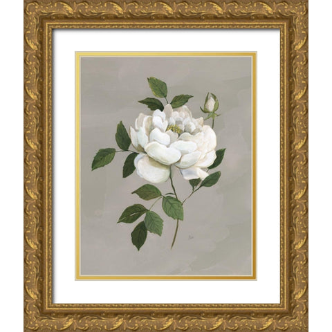 Botanical Rose Gold Ornate Wood Framed Art Print with Double Matting by Nan