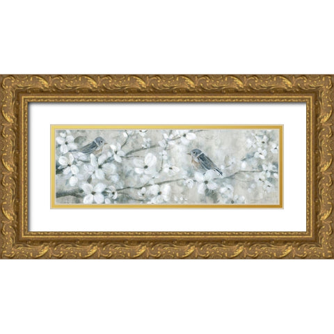 Welcoming Blossoms Gold Ornate Wood Framed Art Print with Double Matting by Robinson, Carol