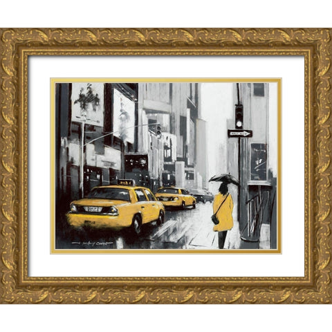 New York City I Gold Ornate Wood Framed Art Print with Double Matting by Orme, E. Anthony