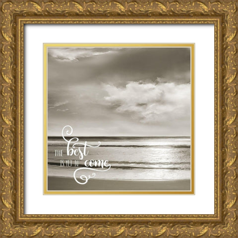 Shimmering Day I Gold Ornate Wood Framed Art Print with Double Matting by Calascibetta, Mike