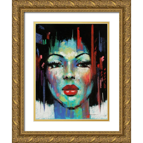 Pop Pastel I Gold Ornate Wood Framed Art Print with Double Matting by Orme, E. Anthony