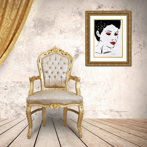 Sketchy Pop II Gold Ornate Wood Framed Art Print with Double Matting by Orme, E. Anthony