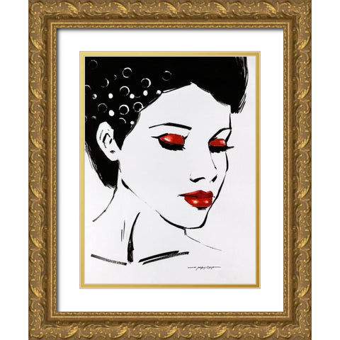 Sketchy Pop II Gold Ornate Wood Framed Art Print with Double Matting by Orme, E. Anthony