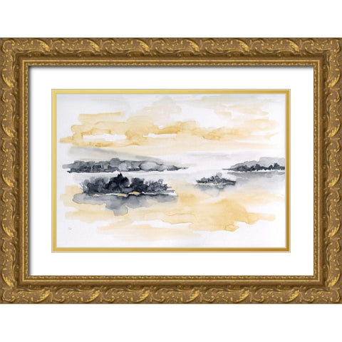 Whispering Wind I Gold Ornate Wood Framed Art Print with Double Matting by Nan