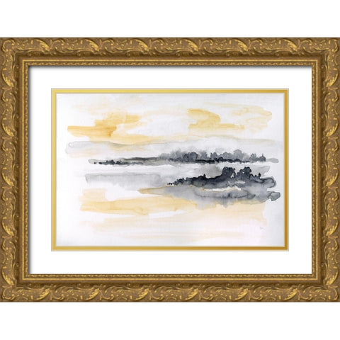 Whispering Wind II Gold Ornate Wood Framed Art Print with Double Matting by Nan