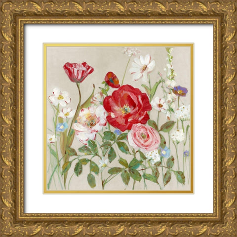 Garden Menagerie I Gold Ornate Wood Framed Art Print with Double Matting by Swatland, Sally