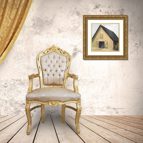 On the Farm V Gold Ornate Wood Framed Art Print with Double Matting by Combs, Joyce