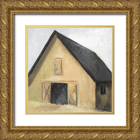 On the Farm V Gold Ornate Wood Framed Art Print with Double Matting by Combs, Joyce