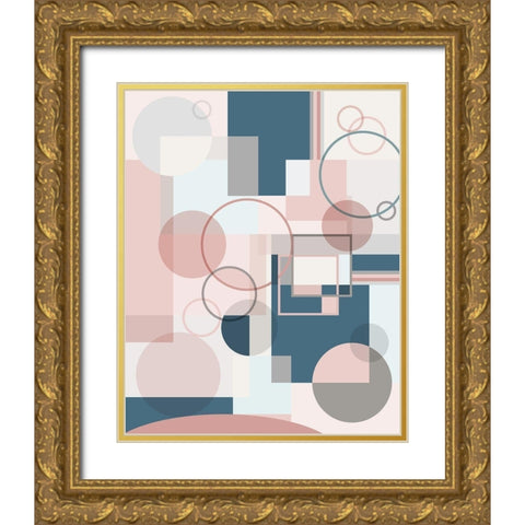 Modern Geo Gold Ornate Wood Framed Art Print with Double Matting by Carpentieri, Natalie