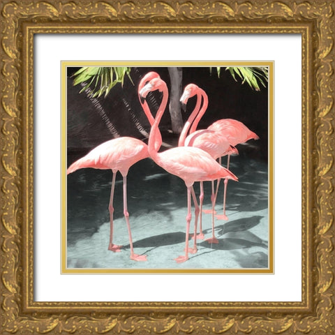 Flamingo Inlet I Gold Ornate Wood Framed Art Print with Double Matting by Carpentieri, Natalie
