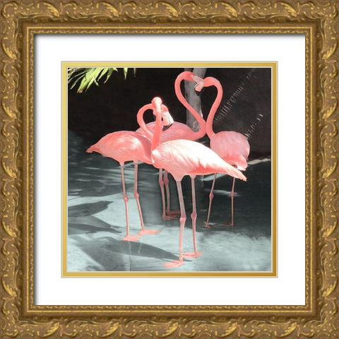 Flamingo Inlet II Gold Ornate Wood Framed Art Print with Double Matting by Carpentieri, Natalie