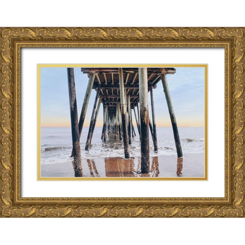 Under the Pier Gold Ornate Wood Framed Art Print with Double Matting by Carpentieri, Natalie