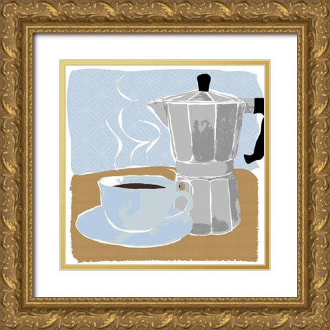 Fresh Coffee I Gold Ornate Wood Framed Art Print with Double Matting by Santiago, Daniela