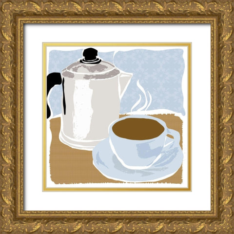 Fresh Coffee II Gold Ornate Wood Framed Art Print with Double Matting by Santiago, Daniela