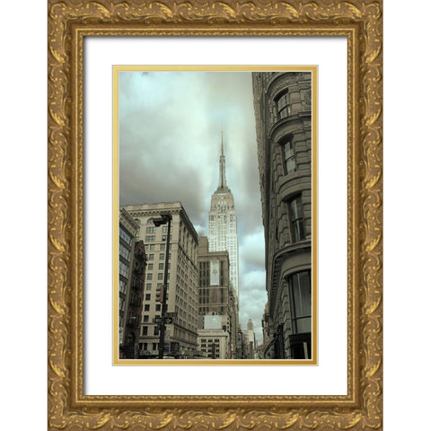 Empire View Gold Ornate Wood Framed Art Print with Double Matting by Jill, Susan