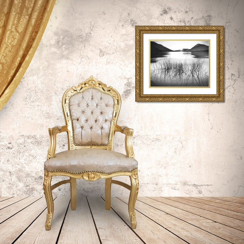 Whisper Lake Gold Ornate Wood Framed Art Print with Double Matting by Gurche, Charles