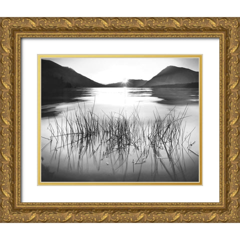 Whisper Lake Gold Ornate Wood Framed Art Print with Double Matting by Gurche, Charles
