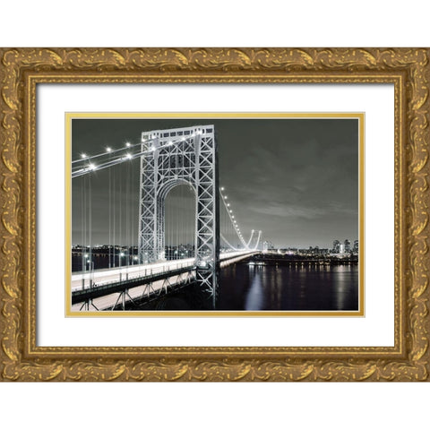 City Lights Gold Ornate Wood Framed Art Print with Double Matting by Carpentieri, Natalie