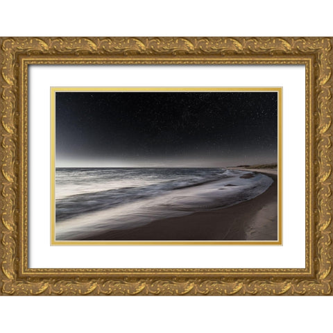 Magic Night Gold Ornate Wood Framed Art Print with Double Matting by Haney, Chuck