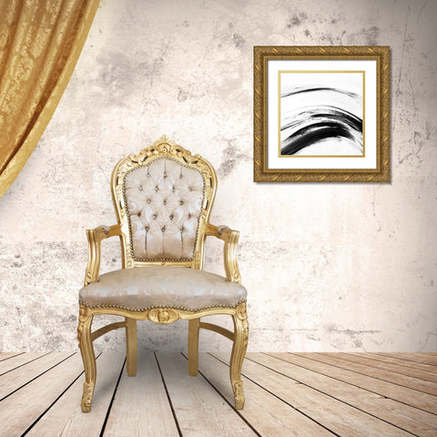 Brush Strokes Gold Ornate Wood Framed Art Print with Double Matting by Shapiro, Judith
