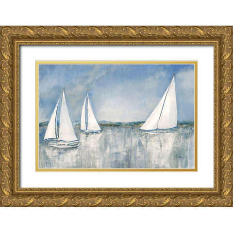 Catching the Breeze Gold Ornate Wood Framed Art Print with Double Matting by Manning, Ruane