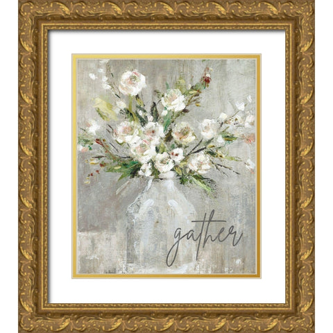 Gather Gold Ornate Wood Framed Art Print with Double Matting by Robinson, Carol