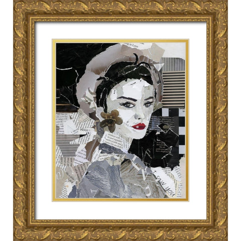 Runway Pause Gold Ornate Wood Framed Art Print with Double Matting by Robinson, Carol