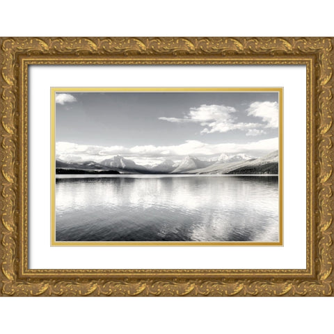 Crystal Lake Gold Ornate Wood Framed Art Print with Double Matting by Delimont, Danita