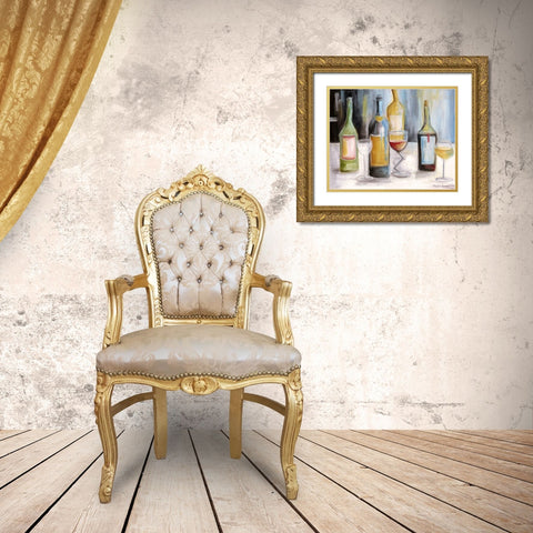 Wine Tasting Gold Ornate Wood Framed Art Print with Double Matting by Dunlap, Marilyn