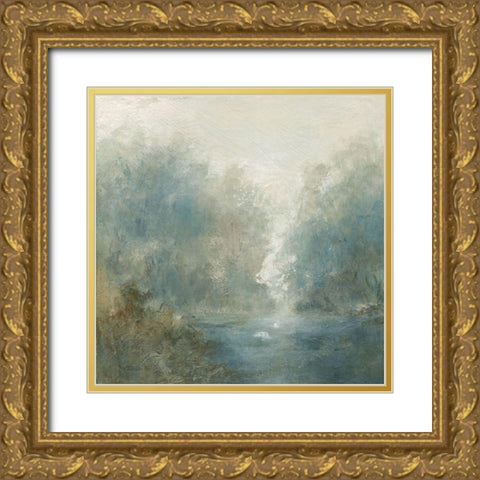 Quiet Mist Gold Ornate Wood Framed Art Print with Double Matting by Robinson, Carol