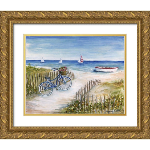 Beach Ride I Gold Ornate Wood Framed Art Print with Double Matting by Dunlap, Marilyn