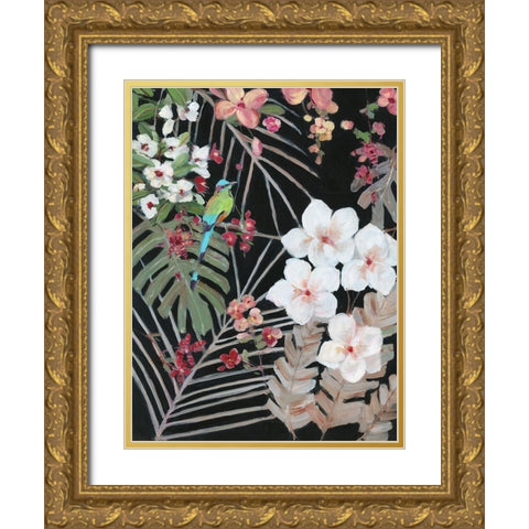 Tropical Midnight I Gold Ornate Wood Framed Art Print with Double Matting by Swatland, Sally