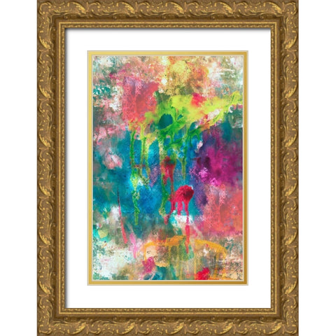 Summer Night I Gold Ornate Wood Framed Art Print with Double Matting by Jill, Susan