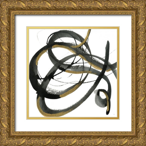 Windy Trail I Gold Ornate Wood Framed Art Print with Double Matting by Jill, Susan